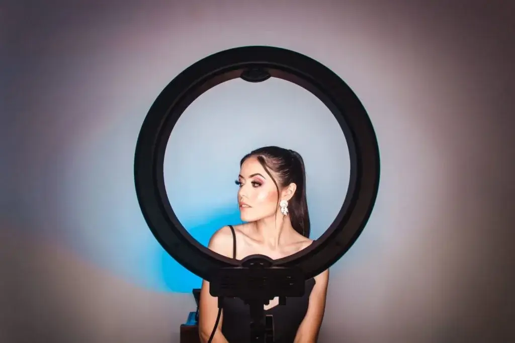 A person perfectly illuminated by a CreatorKit ring light.