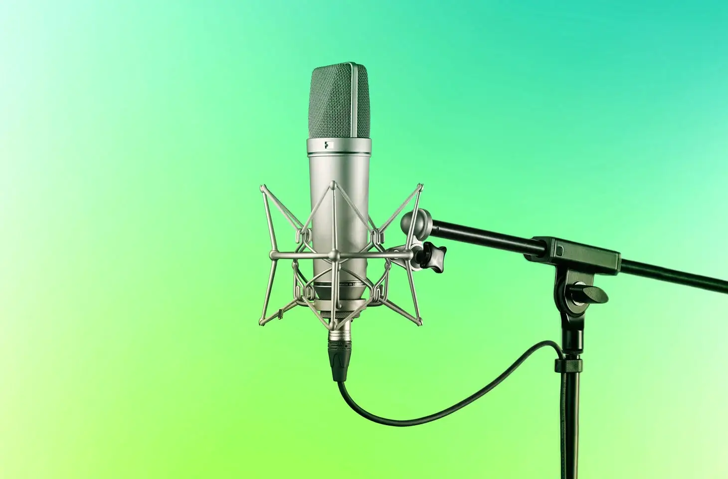 A close-up shot of a CreatorKit studio microphone capsule.