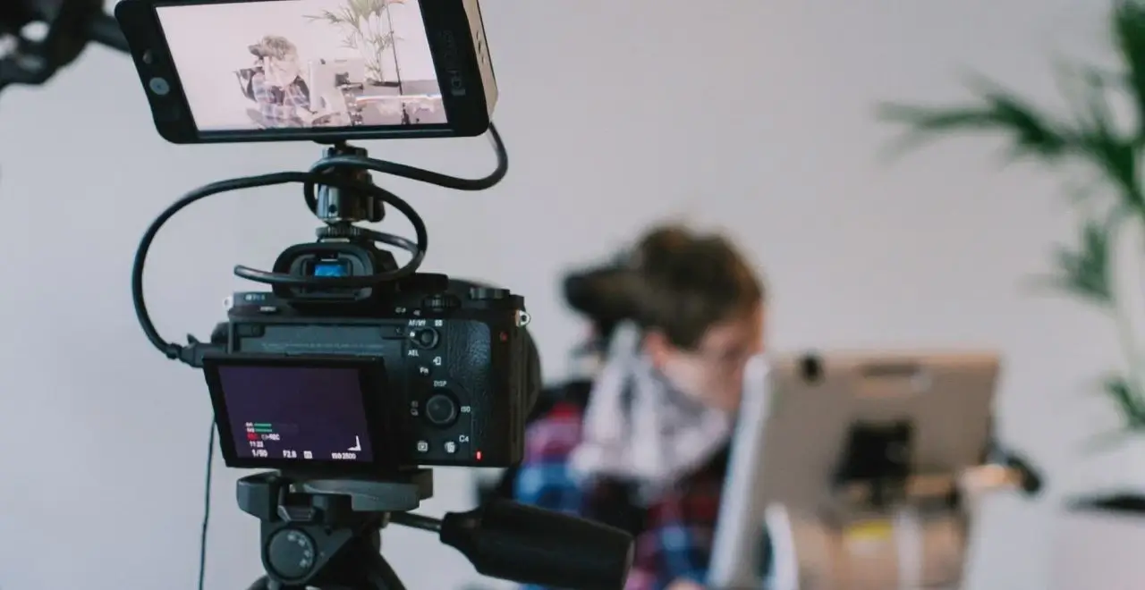 A video shot showing a clear foreground, midground, and background.